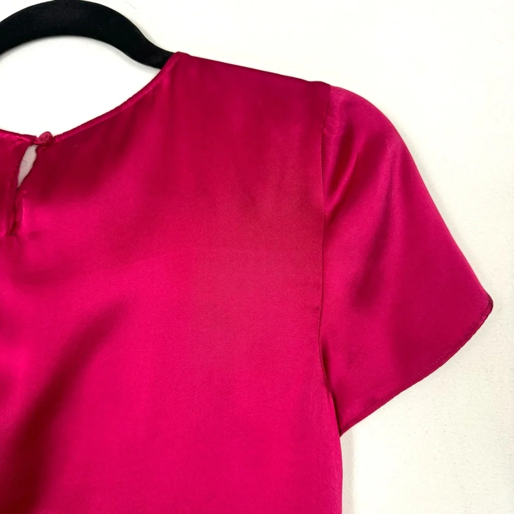Talbots Flutter Sleeve 100% Silk Top Size 2 - Picture 9 of 11
